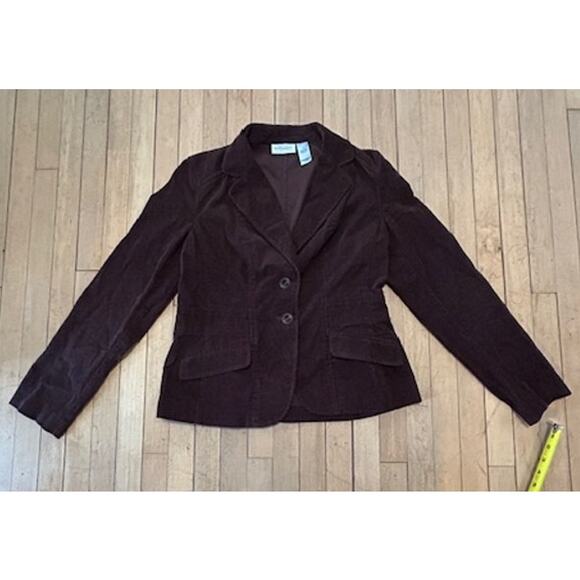 Villager by Liz Claiborne Jackets & Blazers - Liz Claiborne Villager Brown Corduroy Womens Cotton Blazer Size 8